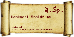 Moskoczi Szalóme névjegykártya